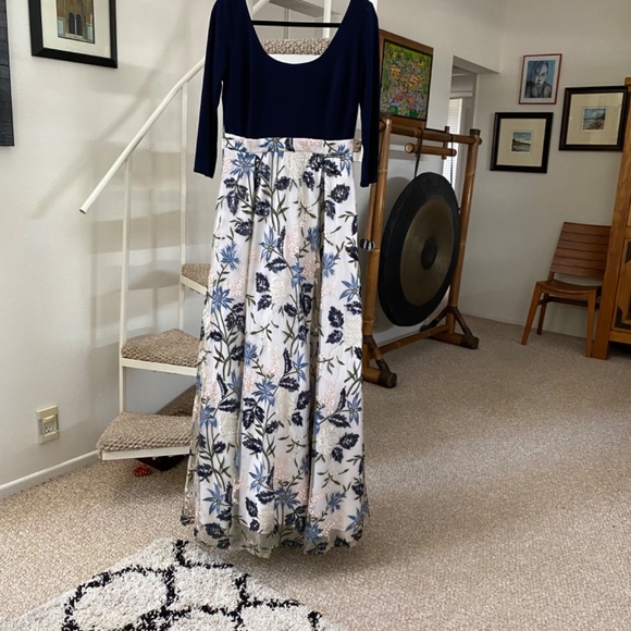 Anthropologie BHLDN brand new blue and floral gown size 8 - Picture 2 of 5